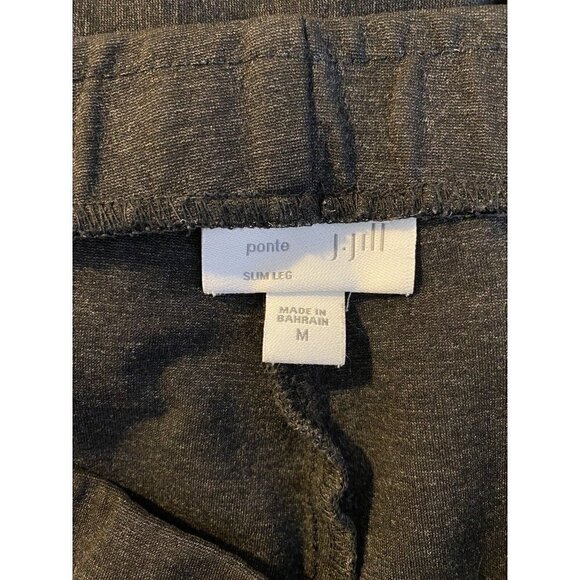J. Jill Ponte Slim Leg Pant Size Medium Charcoal Gray - Picture 6 of 6